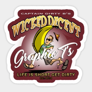 Wicked Decent Banana Sprint Sticker